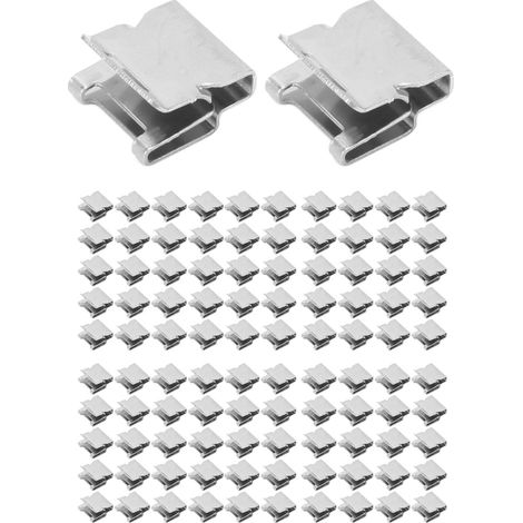 Clip de câble pour panneau solaire, 100 pièces, pince à fil métallique en acier inoxydable, accessoires de montage pour système photovoltaïque