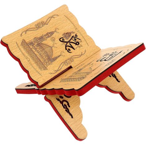 Ensemble d'étagères bibliques en bois pour l'Aïd al-Fitr - Étagère en bois décorative et créative (1/3)