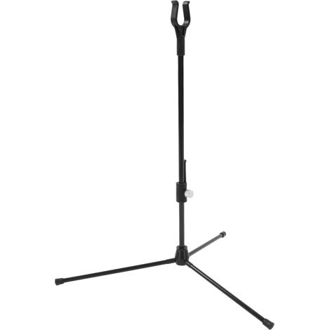 Support pour arc recourbe, tige réglable en fibre de verre, support pour arc de chasse d'extérieur ultraléger et portable, noir. (1/5)