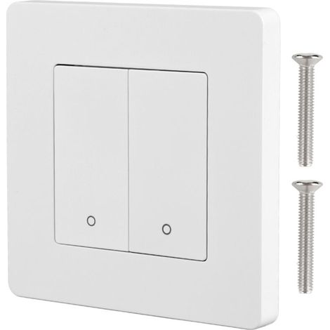 Interrupteur Intelligent Zigbee - 2 Gang - Minuterie Et Variateur - Contrôle Double Et Inversé - Blanc - 100-240 V (1/5)