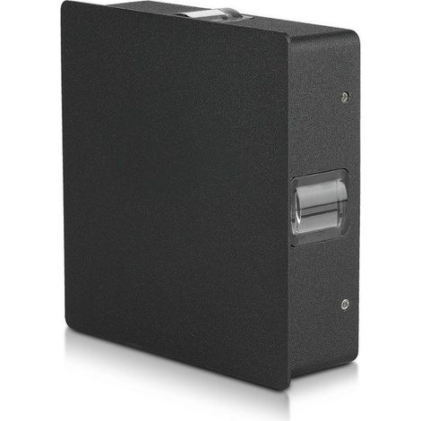 Aplique LED cuadrado V-TAC de 4 W, 110 lm/W, negro, blanco cálido, IP65