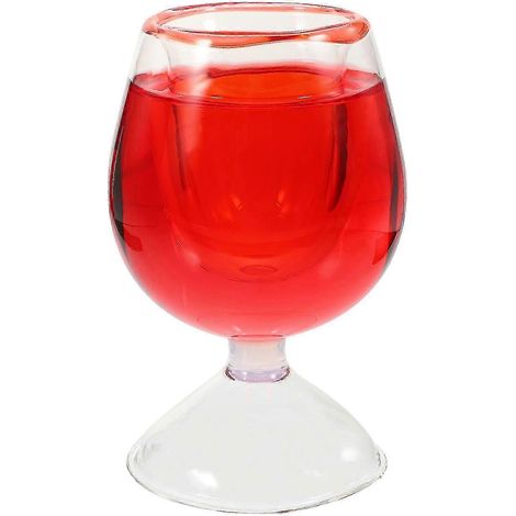 Gefälschtes, umgedrehtes Weinglas, ideal für Scherzbolde und Komiker. (1/4)