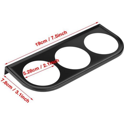 52mm 2 pouces universel multi-trous jauge mètre support de montage sur pilier support de support noir (1/4)