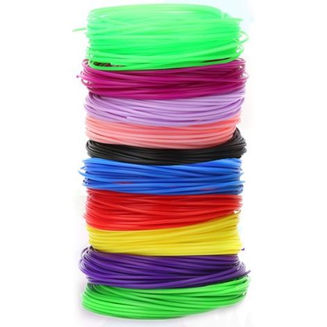 Lot de 20 Bobines Filament PLA pour Stylo 3D, 10,9 mètres, Couleurs Variées, Lisse et Sûr, Recharges de Remplaçment (1/5)