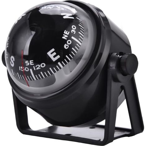 Boule de navigation pour véhicule, boule de navigation multifonctionnelle pour voitures, bateaux, camions, noire (1/5)