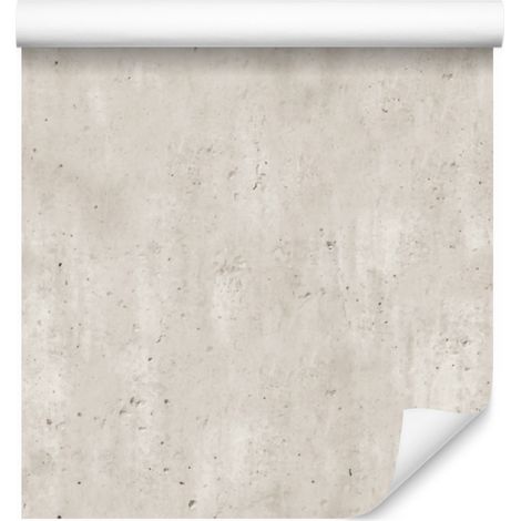 Papier peint moderne beige effet béton pour salon et chambre 50x1000 cm (1/5)