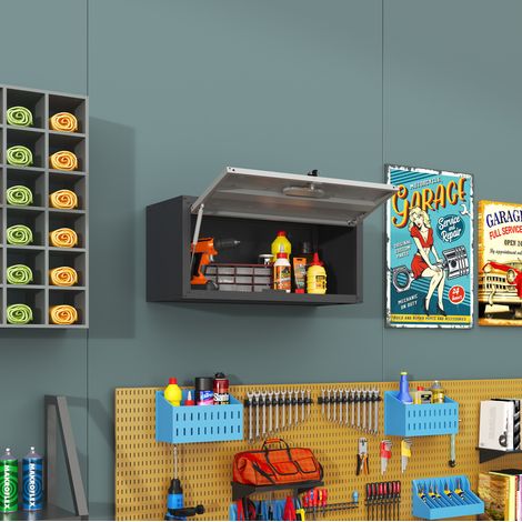Wandschrank aus Metall mit Schloss für Garage Werkstatt OKMYHOME (1/5)