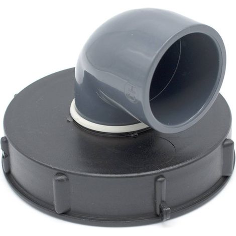 Couvercle 15cm avec coude PVC 90° pour cuve IBC 1000 litres 2'' x 50mm