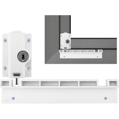 Verrou de sécurité pour porte coulissante de terrasse, serrures de porte de patio coulissantes pour portes en verre, serrure de sécurité pour la maison (1/5)