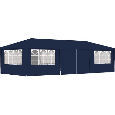 Carpa profesional para fiestas con paredes azul 90 g/m² 4x9 m vidaXL