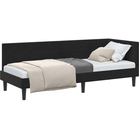 Maison Exclusive - Cornice del letto ad angolo Nero 80 cm x 200 cm Velluto