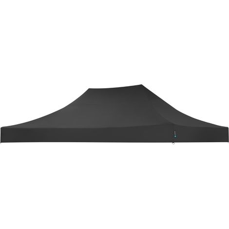 VONROC Toile de toit 3x4,5 m noir pour tente de réception PT502XX étanche 3000 mm UV50+ PT811AA (1/2)