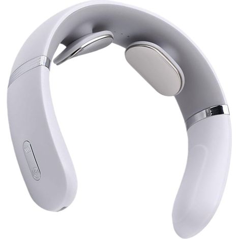 Hamaca cervical portátil, gris, para uso en la oficina, tracción cervical portátil para los músculos del cuello y los hombros, relajante cervical de espuma viscoelástica con antifaz. (1/5)