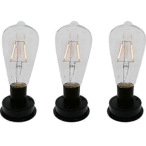 Lot de 3 ampoules solaires LED à filament de tungstène 2800K avec détecteur de lumière automatique, pour éclairage de clôture et de jardin. (1/5)