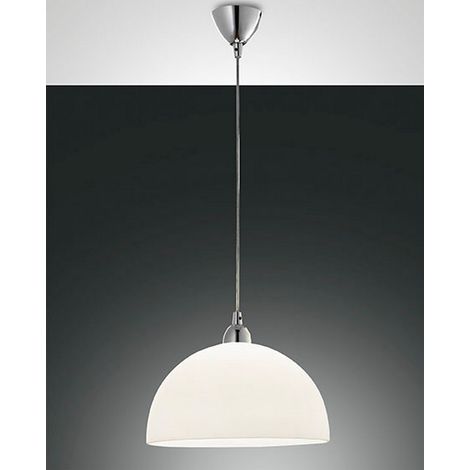 Suspension Élégante En Métal Et Verre Blanc Centrifugé, Douille E27 60W, Indice De Protection Ip20, Design Moderne Et Élégant, Code 2908-45-102
