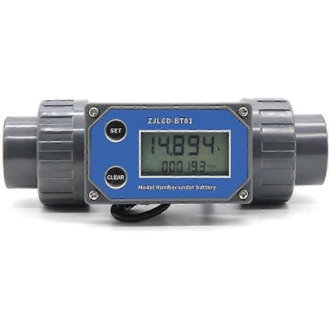 Débitmètre électronique à turbine LCD GaukE 2025 A ZJPVC-BT01-DN25 (1/5)