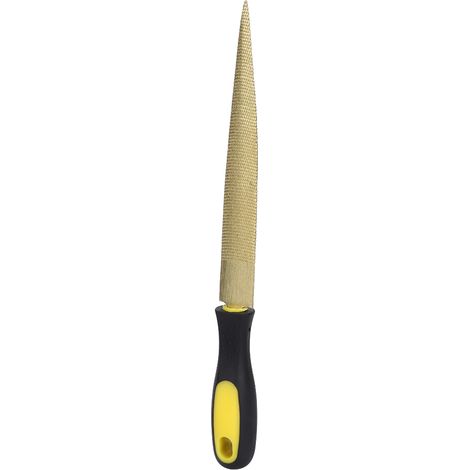 Lime à bois conique dorée, outil de sculpture pour le bricolage et la menuiserie. Lime dorée 20 cm (8 pouces). (1/5)