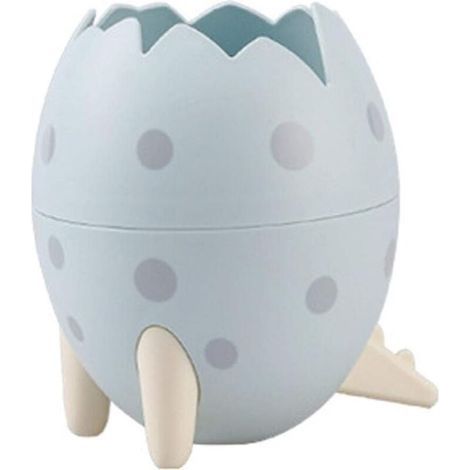 Poubelle en Forme d'oeuf de Dinosaure de Dessin Animé Corbeilles à Papier Poubelle de comptoir en Plastique Poubelle pour Cuisine Bureau Domicile de Bain Dortoir 12 8cm Bleu (1/5)