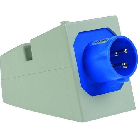 Conector mural asschwabe 60473 azul ip44 16a 230v