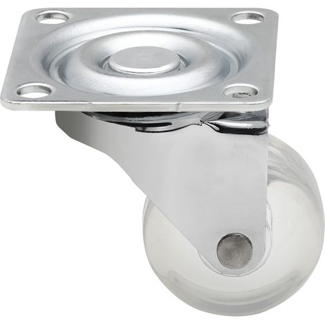 Möbelrolle Ø 35 mm Transparent ohne Bremse (1/2)
