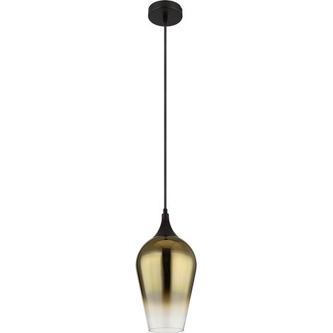 Lampe à suspension lampe de table à manger lampe suspendue lampe de salon en verre doré H 120 cm