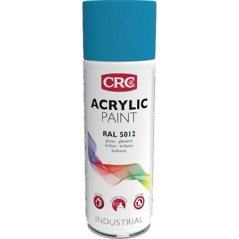Peinture aérosol CRC ACRYLIC PAINT, Bleu RAL 5012 Brillant, 400ml ( Prix pour 1 )