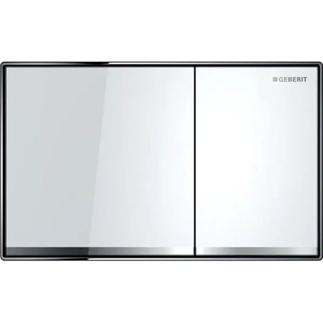 GEBERIT - SIGMA60 PLACCA DI COMANDO PER WC DOPPIO TASTO VETRO BIANCO 115.640.SI.1 (1/7)