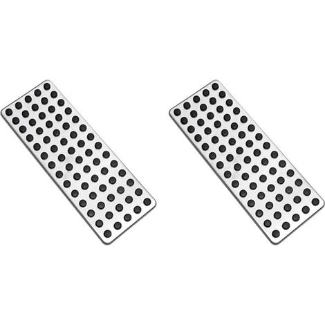 Due copripedali/poggiapiedi in acciaio per auto BMW serie CLS, SLK, CLA, GLA, GLK, ML, G e GL. (1/3)