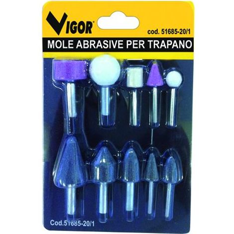 Mole Abrasive Per Trapano Blink Serie Da 10 Pezzi Mm. 10