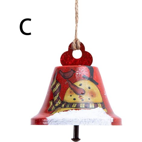 Clochette De Décoration - En Fer Peint - Pour Arbre De Noël Porte Cheminée Mur Couronne Cadeau - 1 Pièce