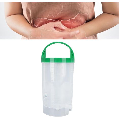 Professionelles Silikon-Einlaufset für den Darm – 1200 ml ABS-Kunststoff-Heimpflegeset mit Schlauch und 10 Zubehörteilen zur Darmreinigung (1/5)