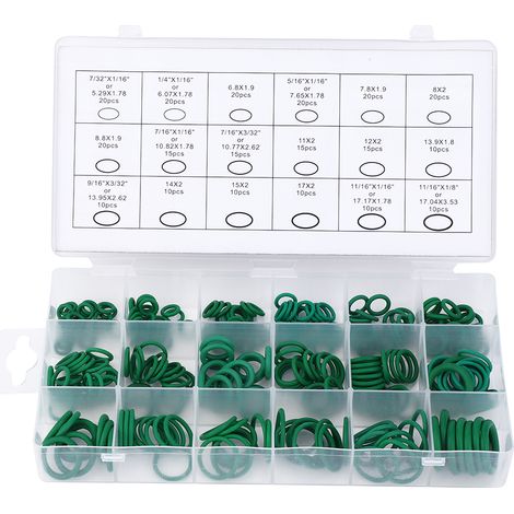 GARRYFIZH Kit d'assortiment de caoutchouc Buna N, joint torique résistant aux hautes températures, 270 pièces