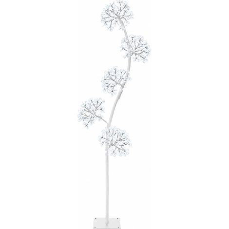 S-Shape LED Christmas Tree White 20 x 20 x 175 cm Steel vidaXL (1/5)