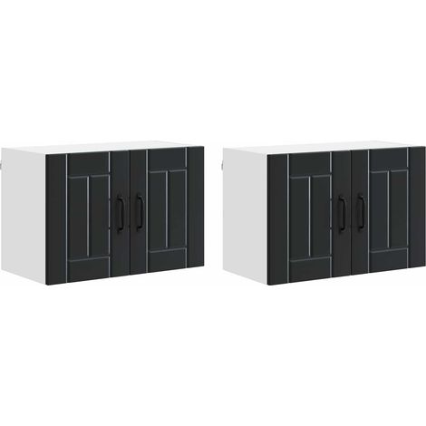 Maison Exclusive - Armario de Pared LUCCA 2 pcs Negro 60 x 31 x 4