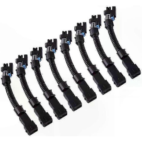 8er-Packung schwarze Kunststoff-Einspritzdüsenadapter für EV1 bis EV6/EV14 USCAR LS-Motoren