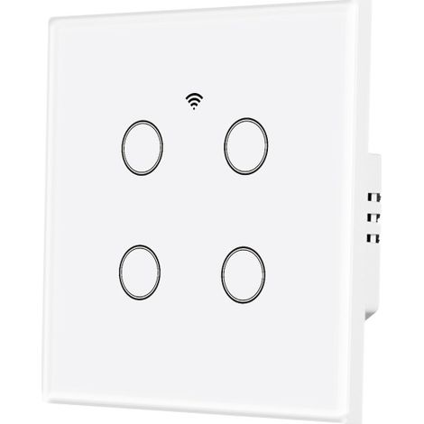 Interrupteur intelligent à déclenchement unique par zéro, universel, tactile, Wi-Fi, application, minuterie à distance, commande vocale. (1/5)