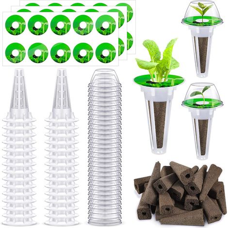Kit Hydroponique 24 Pièces - Paniers de Culture sans Sol pour Légumes et Herbes (1/4)