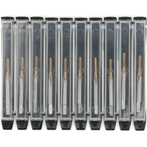Lot de 10 tarauds M1,5 x 0,35, forets HSS conformes à la norme japonaise pour la fabrication de machines de réparation de vélos (1/5)