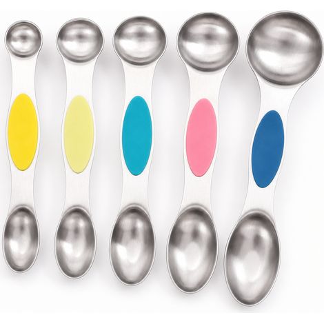 cuillère doseuse de cuisine multicolore doseur, lot de 5