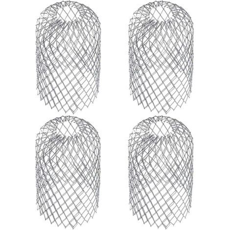 4 Pièces Crapaudines pour Gouttière D’Environ Filtres De Gouttière Grille Grillage Stop Feuille Crapaudine Crépine Pare Feuille Cache Gouttière Aluminium,7.5cm X 15cm