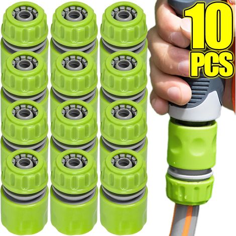 (jaune, 1 pièce) Adaptateur de tuyau d'arrosage, raccords rapides, rallonge universelle pour robinet, coupleur de robinet, raccords pour tuyau d'arrosage et d'irrigation (1/4)