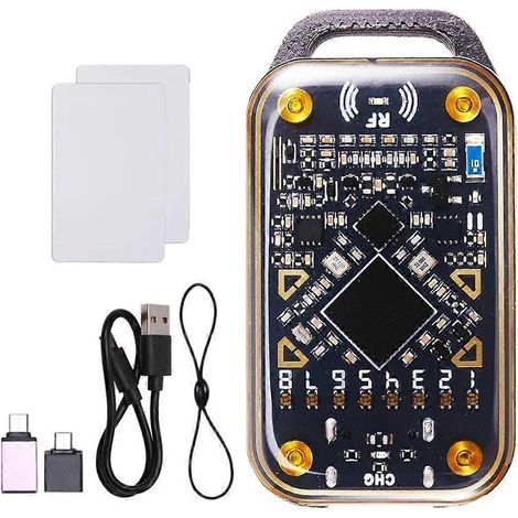 Lecteur de puces RFID Chameleon Ultra, émulateur de cartes à puce, duplicateur NFC, décodage de cartes d'identité à puce (125 kHz/13,56 MHz) + 2 cartes CUID (1/5)