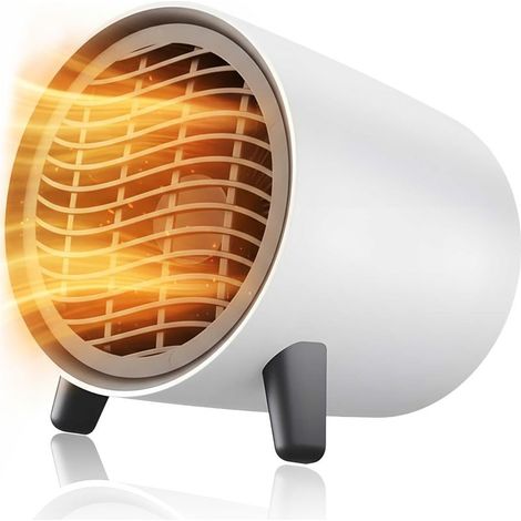 Chauffage d'appoint Compact, chauffage electrique soufflant economique, Puissant Large émission de chaleur, Protection Anti-Surchauffe & Chute, Thermostat, Portable & Silencieux pour Maison,Bureau (1/5)