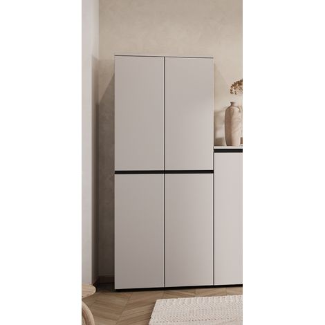 Armoire haute de bureau gris cachemire Betina (1/5)