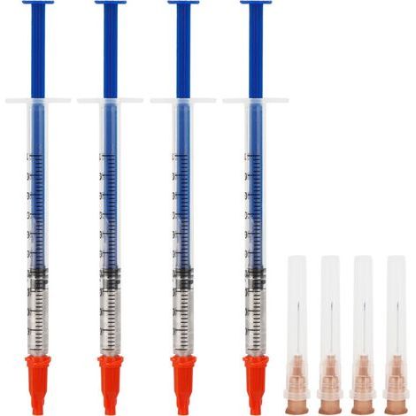 Colle de peinture conductrice argentée, 4 pièces, pâte de fil de durcissement thermique, Application de réparation adhésive 0.3ml (1/5)