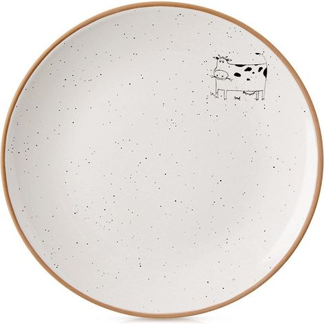 Beiger dessertteller aus keramik 20 cm