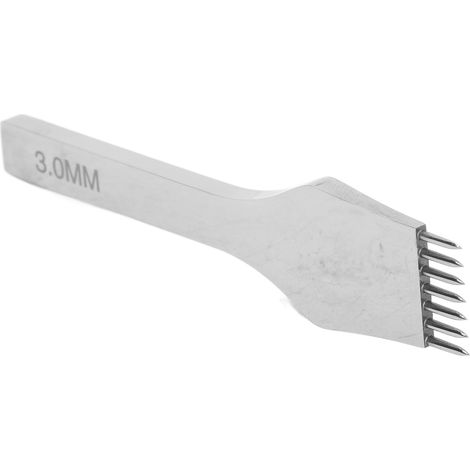 Outil de découpe circulaire en acier rapide poli miroir pour la couture et le marquage du cuir, 3,0 mm, 7 dents. (1/5)