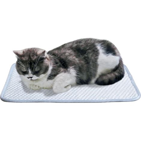 Tapis rafraîchissant pour animaux de compagnie, anti-morsure et anti-griffures, convient aux petits chiens et chats jusqu'à 4,5 kg, lavable en machine, antidérapant et pliable. (1/5)