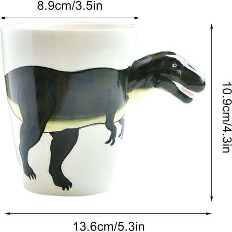 Mug en Céramique Dinos 400ml - Tasse Bureau Mignonne pour Petit Déjeuner