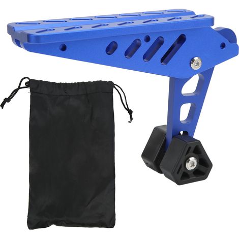 Marchepied de porte de voiture rotatif universel, capacité max 400Lbs, alliage d'aluminium bleu, compatible SUV camions. (1/5)